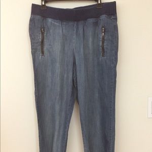 Anthro denim joggers
